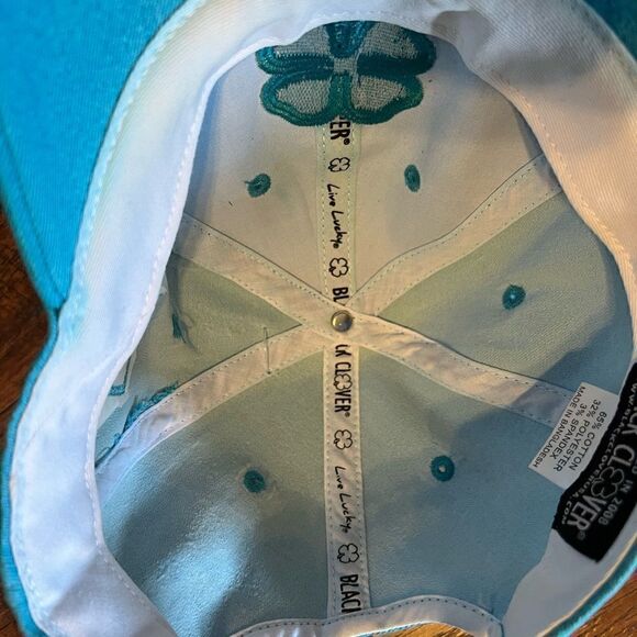 Black clover Turquoise Blue Golf Hat Adjustable - Picture 4 of 10